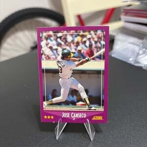 1988 Score Baseball Card #45 Jose Canseco